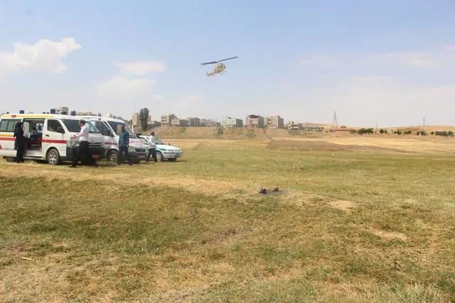 توسط بالگرد اورژانس هوایی جان مادر باردار ساکن روستای گَلی چاراویماق وجنین او نجات یافت.