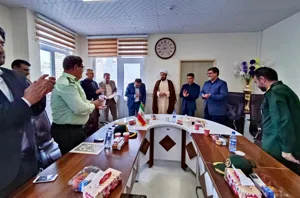 مراسم تکریم و معارفه رئیس شبکه بهداشت و درمان و بیمارستان امیرالمومنین شهرستان چاراویماق