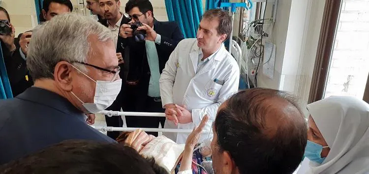 حضور دکتر عین الهی در بیمارستان امیرالمومنین (ع) چاراویماق